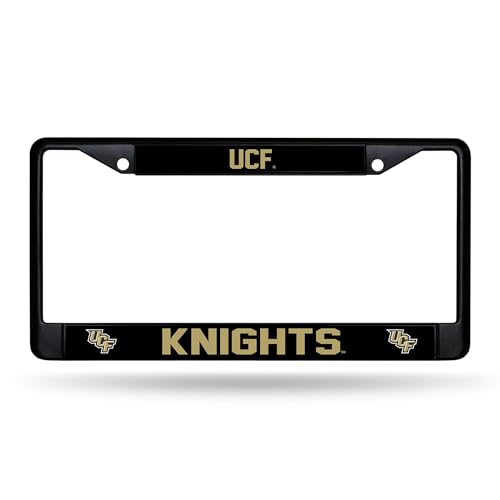 Rico Industries NCAA Central Florida Knights - UCF Standard Black Chrome Frame 12" x 6"