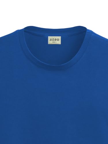 Image of ADRO Men's Cotton Regular Fit Combo Plain Solid T-Shirt Pack of 2