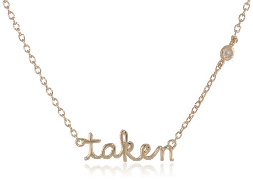 Syd by se "taken" necklace with diamond bezel, yellow