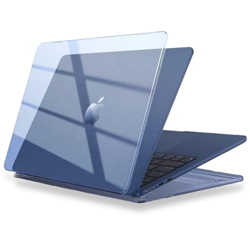 Image of ZORBES Compatible with MacBook Air 13, 13.6-inch Display, Matte Clear Blue PC Laptop Case, Protective Anti-Scratch Snap-on Laptop Shell Cover, Universal fit for A2681 /A3113 /A3240