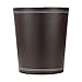 KINGFOM Classic Pu Leather Trash Can Wastebasket, Garbage Container Can for Bathrooms, Powder Rooms, Kitchens, Home, Office and and High Class Hotel Round Brown