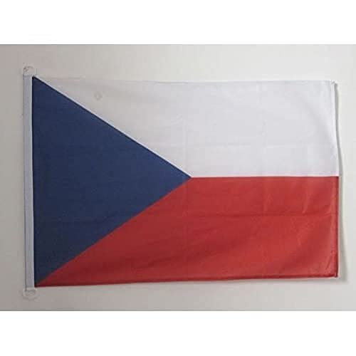 AZ FLAG, Czech Republic Flag, 3x5 Ft, External Use, Czech Banner Knitted Polyester with Two Plastic Rings, Fade Resistant