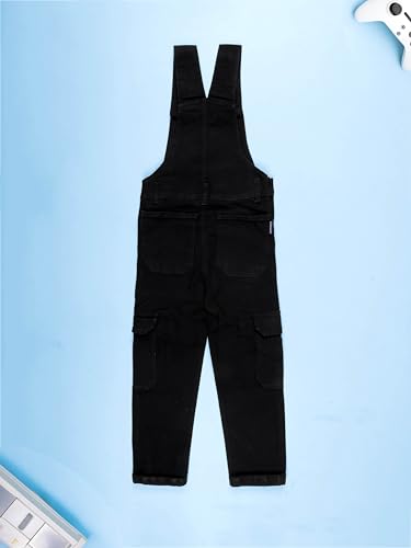 Image of KiddoPanti Unisex Denim Dungaree Pant With Cargo Pockets