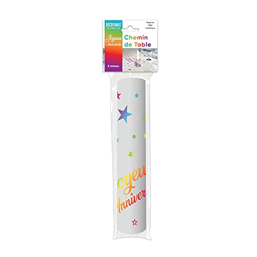 SV SURPRISEZ-VOUS - Chemin DE Table Joyeux Anniversaire Multicolore
