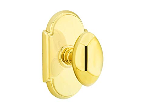 Bouton œuf Emtek #8 laiton poli pour poignée de porte intérieure de passage 60mm