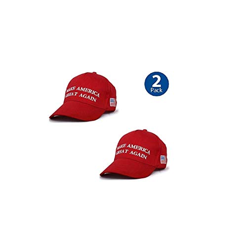 Make America Great Again Hat [2 Pack], Donald Trump USA MAGA Cap Adjustable Baseball Hat Red