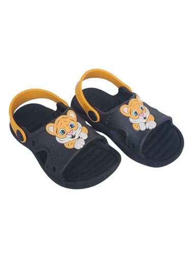 Papete Infantil Masculino Sandália Chinelo Menino Escolar (Papete Infantil Masculino Preto Tigre, BR