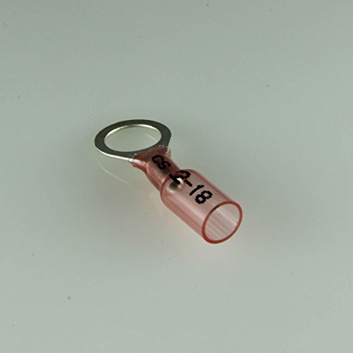22-18 Ga. Heavy Duty Heat-Shrink Ring Terminals, 3/8