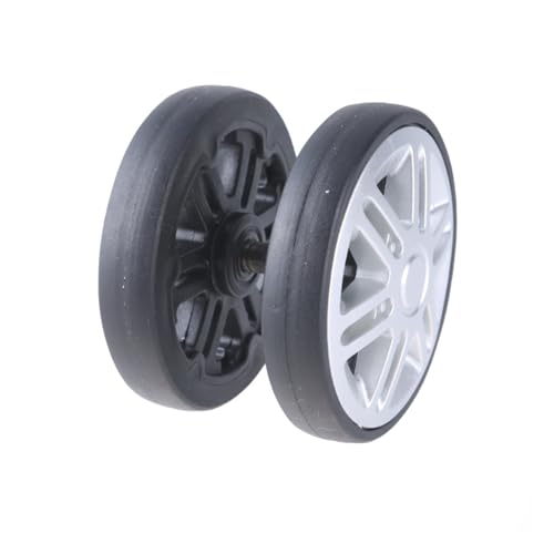 8Pcs/Set Luggage Wheels 60mm Travel Suitcase Replacement Double Wheels Repair Kits(Black 8pcs)