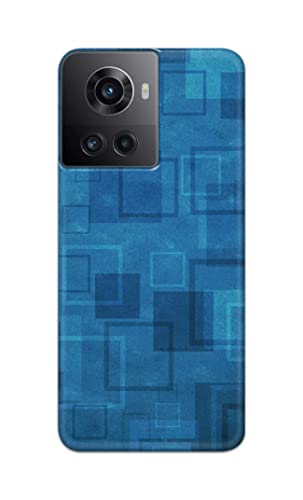 Image of Printed Hard Back Cover Case for OnePlus 10R 5G 80W | 150W Back Cover (Plain Azure Blue) -702