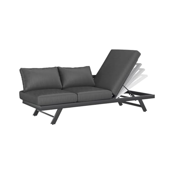 OUTLIV. Loungeliege Atlanta Aluminium Anthrazit-Grau