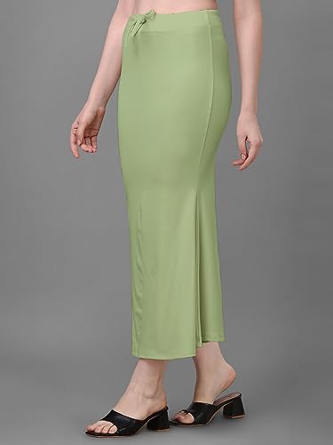 Image of Women's Saree Shapewear Petticoat, Cotton Blend Stretchable Mermaid Skirt, High Waist Tummy Control, Smooth Curve Fit with Adjustable Drawstring