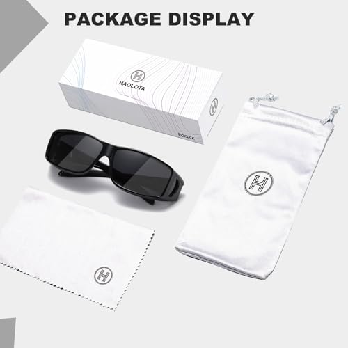 Image of HAOLOTA Night Vision Driving Over Glasses, Polarized Nighttime Glasses Men Women Anti Glare Yellow Tinted Lens