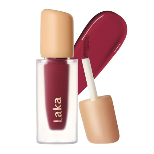 Image of Laka Fruity Glam Tint | Glowing Korean Lip Tint with Hydrating Lightweight Texture | Buildable Color, Non-Sticky High Shine Gloss | K-Beauty Korean Makeup | #188 Red, 0.15oz