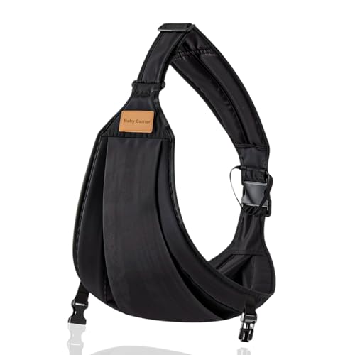 Portabebes Lateral, Sling Bebe Ergonómico Ajustable y Plegable, Porta Bebes de 0 a 36 Meses con Hebilla y Cordón de Seguridad, Bandolera Portabebe Suave con Tirantes Anchos Para Hasta 15kg Negro Portabebes Lateral, Sling Bebe Ergonómico Ajustable y Plegable, Porta Bebes de 0 a 36 Meses con Hebilla y Cordón de Seguridad, Bandolera Portabebe Suave con Tirantes Anchos Para Hasta 15kg Negro