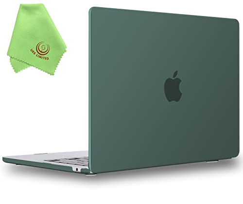 UESWILL Compatible with MacBook Air 13 inch M5 M4 M3 M2 Case 2022-2026 Model A3449 A3240 A3113 A2681 Mac Air 13.6 Matte Hard Shell Case Cover + Microfiber Cloth