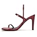 Women's Strappy High Heeled Sandals Open Toe Ankle Strap heels Comfy Weddings Shoes,Light Blue Pu,5.5,Burgundy Pu,7.5,S1
