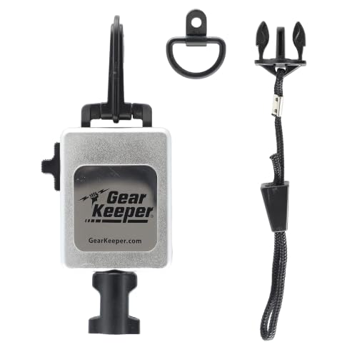 Image of Gear Keeper CB Mic Keeper - Retractable Mic Holder for CB Radio (RT3-4712) | USA made heavy duty locking CB mic holder retractable, snap clip, lanyard & hardware included, 42 inch reach, 12oz retraction