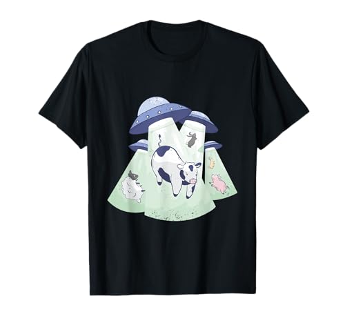 Ovnis radiante animales de granja lindo gráfico de dibujos Camiseta