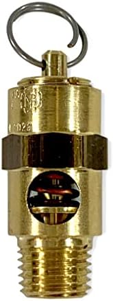 Brass, 1/4" NPT Industrial Soft Seat Safety Pressure Relief Valve, Made In The USA (110 PSI / 100 SCFM)