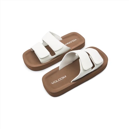 Sandales Volcom plateforme carrée chaussures d'été femme à scratch noir