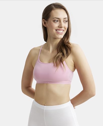 Image of Jockey 1351 Women Super Combed Cotton Elastane Stretch Multiway Styled Crop Top with Adjustable Straps and StayFresh Treatment