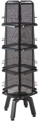 Onyx Mesh Rotating Magazine Stand - Black
