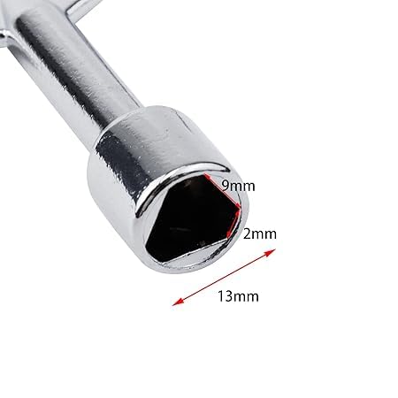 Image of Triangle Socket Spanner Key 2pcs for 9.5mm x 8.5mm Triangular Panel Lock Elevator Door key