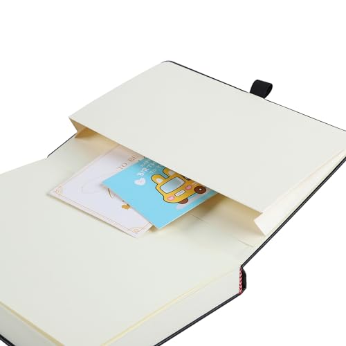 Journal-Notebook-Journal-for-MenWomen-Journals-for-Writing-A5-180Sheets-360Pages-College-Ruled-Notebook-100gsm-Lined-Paper-Leather-Hardcover-Journal-59-X-84-Black