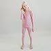 Woolino Merino Wool Base Layer for Kids - Super Soft Kids Long Sleeve Thermal Top - All Natural Base Layer Shirt - (3-4 Years) - Blush