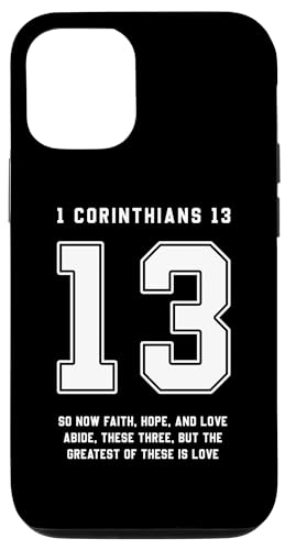 iPhone 14 Pro 1 Corinthians 13:13 Bible Verse Team Sports Jersey Christian Case