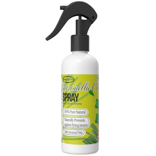 Natural Citronella Spray Plant-Based Insect Repellent & Outdoor Freshener Long-Lasting Protection for Home Garden Camping & Pets Eco-Friendly Non-Toxic Formula (250ml)