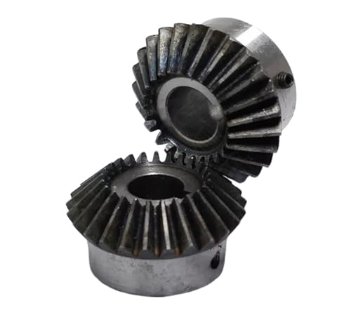 Bevel Gear Pinion Hardware Mechanical 2PCS Bevel Gear 2M 20Teeth Inner Hole 8/10/12/14/15/16/17/18/19/20 Mm 90 Degrees Meshing Steel Screw M5(12mm)