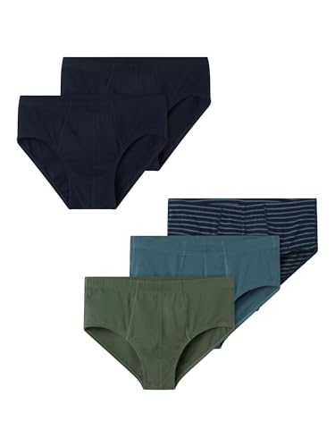 TWO SOON Jungen Slips 5er-Pack – Bequeme Kinder Unterhosen aus Baumwolle, Elastischer Bund, Größen 98–164, Klassische Jungen Unterwäsche