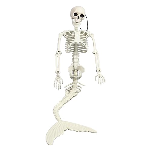 Hamwesh Esqueleto de Tamaño de 33 Pulgadas Skeleton Skeleton Halloween con Material de Plástico Premium para la Decoración Al Aire Libre de Halloween