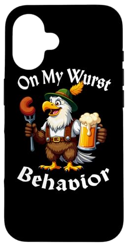 �I�N�g�[�o�[�t�F�X�g On My Wurst Behavior Funny Eagle �h�C�c�t�F�X�e�B�o�� �X�}�z�P�[�X iPhone 16 �p