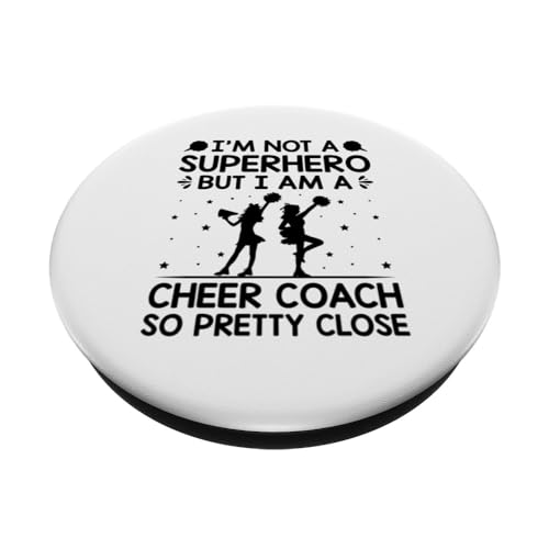 Cheerleading Coach Cheer Coach Cheerleader Cheer Training PopSockets Swappable PopGrip, Black - Image 2