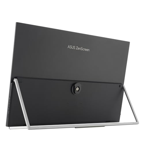 Image of ASUS ZenScreen MB27ACF Portable USB Monitor, 27 Inches, WQHD 2560x1440, USB Type-C 70 Watt, HDMI, Car Rotation, Kickstand, Adaptive-Sync, 100Hz IPS Panel, 16:9, Anti-Glare Speaker