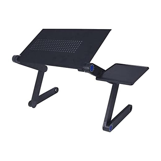 Suporte articulado para notebook com mousepad | Preto