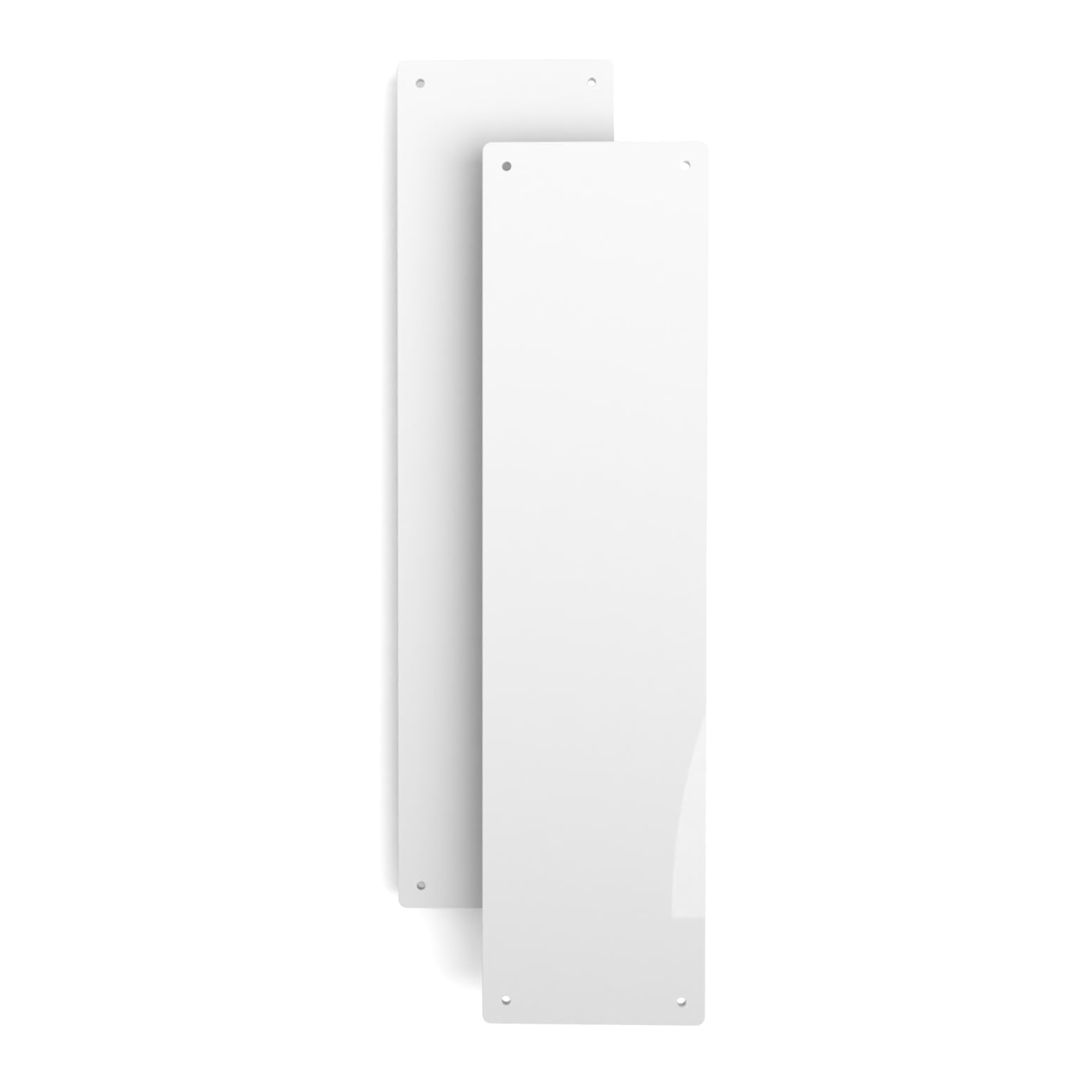 Door Finger Plate with Screws (2, White)