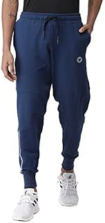 2GO Cotton Spandex Yoga Gym Walking Active Sports Track Pants for Men Prussian