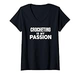 Photo Gallery donna funny crocheting crocheter crocheting is my passion maglietta con collo a v Photo Gallery donna funny crocheting crocheter crocheting is my passion maglietta con collo a v