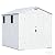 Greesum 6×10FT Plastic Outdoor Storage Shed with Floor, Resin Storaged Sheds with Lockable Double Door, Windows & Vents, All-Weather Tool Sheds for Garden, Backyard, Patio, Light Gray