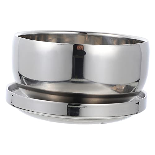 FOMIYES 2 Pcs Stainless Steel Shaving Bowl Shave Soap Foaming Shaving Bubble Container