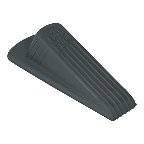 Master Manufacturing Rubber Door Stop - Big Heavy Duty Bottom Wedge Rubber Door Stopper College Dorm Room Essentials,Grey (2 Packs),1.5 X 5 X 7.5 #TOP5
