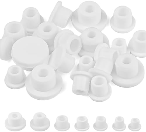 YHXiXi 30PCS (3/4 Inch 1/2 Inch) Round Plastic Salt Shaker Plug Replacement Clear Replacement Stopper Salt And Pepper Shaker Stoppers Pepper Shakers Plugs Round Plastic End Cap For Pots Bottles Pipes