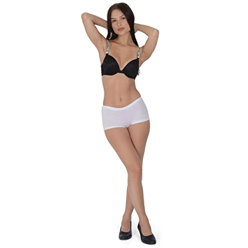 Image of EVA & JOY Women's Cotton Solid Mid-Rise Boyshort Panty (Pack of 3)
