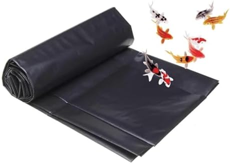 Pond Liner, HDPE Pond Lining for Outdoor Ponds, 7X10 Ft 3X3ft 16X16ft 23X26ft 39X39ft Pond Liner for Natural Looking Ponds,Aquaculture, Fish Ponds and Water Garden, Easy Cutting(Size:20x26ft)