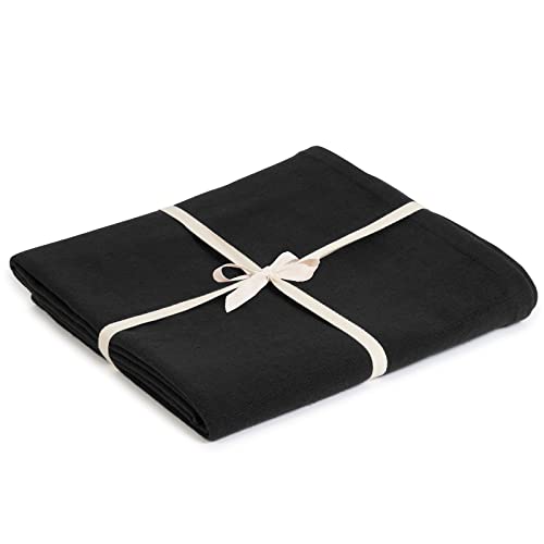 Couverture de yoga Yoga Studio coton bio noir accessoire pilates méditation relaxation YS