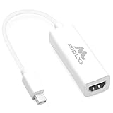 Mobi Lock Thunderbolt/Mini-DisplayPort to HDMI Adapter | Compatible to Mirror Your MacBooks & PC Screen to Your Monitor & Projector | 20cm White Gold-Plated Cable | Does NOT Work with Smartphones